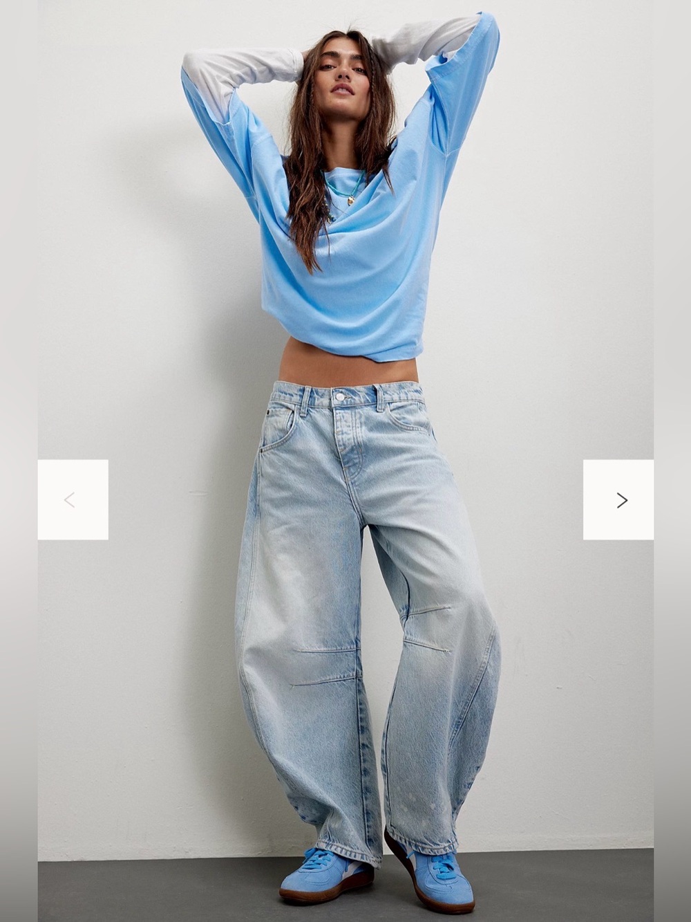 New We The Free Good Luck Mid-Rise Barrel Jeans Free People Size 31